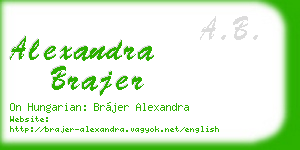 alexandra brajer business card